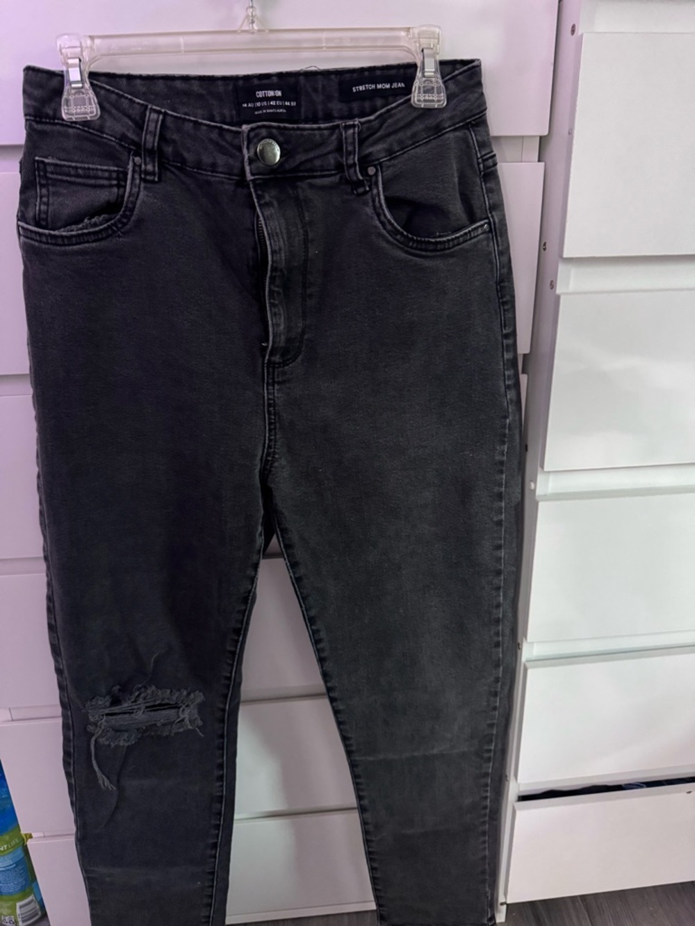 Cotton On Black Washed Stretch Jeans